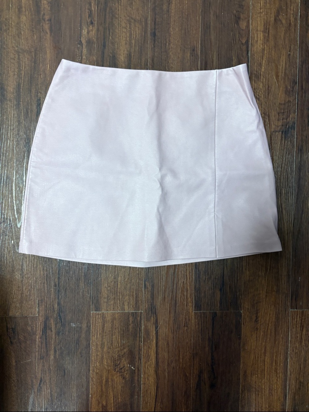 Steve Madden Light Pink Faux Leather Mini Skirt Size 6